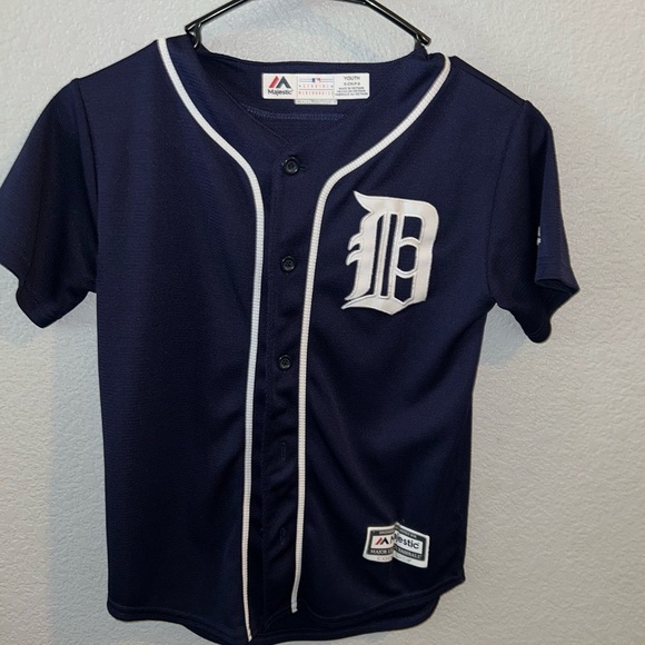 Majestic Navy and White Kids Jersey - Picture 6 of 7